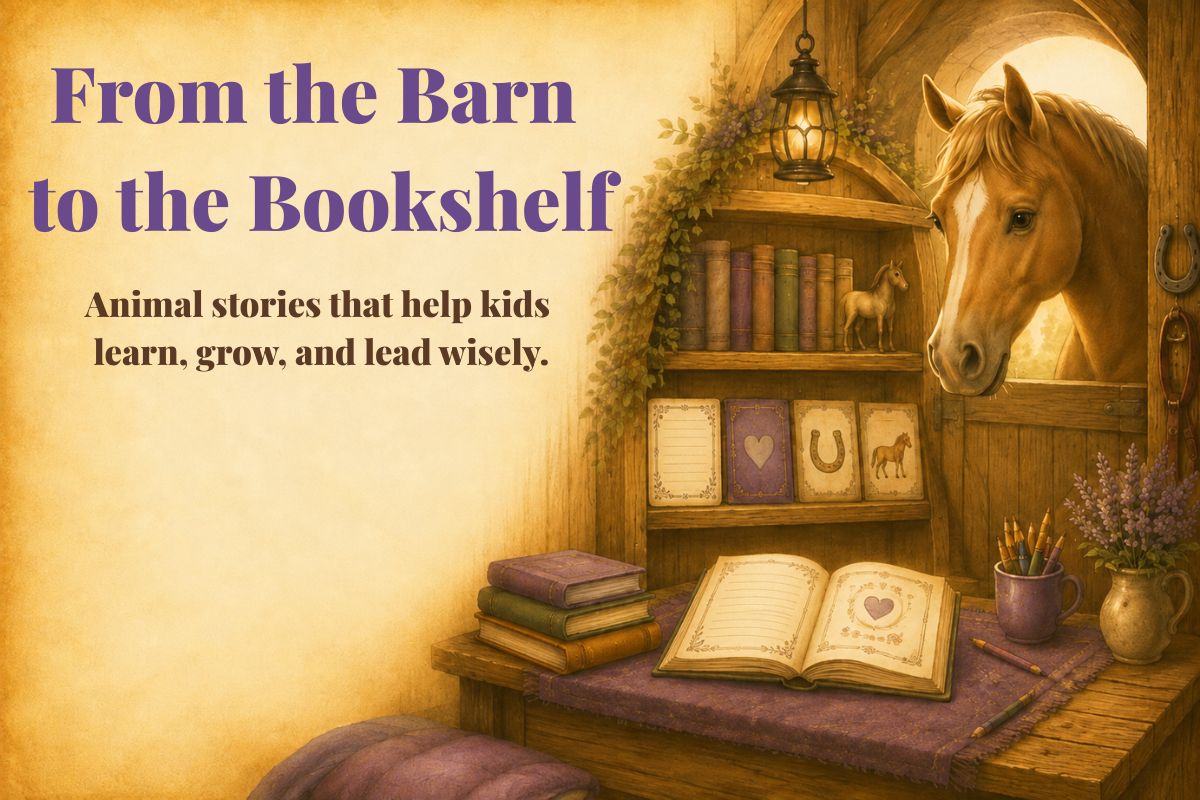 about-riseup-eq-homepage-card-v1-final.jpg Warm barn-library scene with a calm horse, books, and reading materials representing the story behind RiseUp EQ.